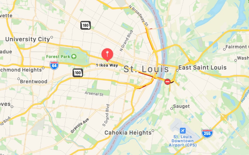 IKEA St Louis Map