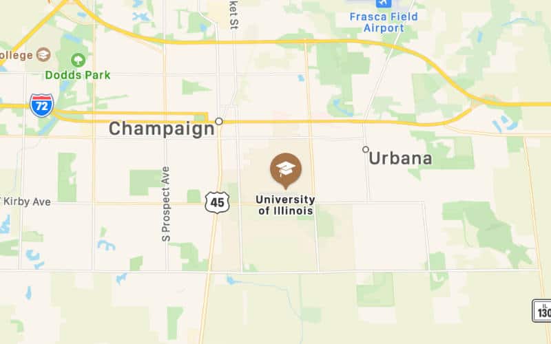 University of Illinois Map